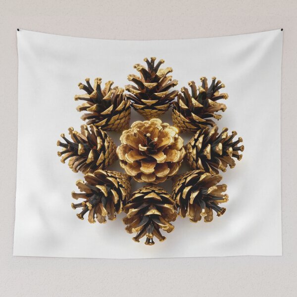 Item preview, Golden Black Pine Cones – Luxury Botanical Forest Nature Design designed and sold by simaso.