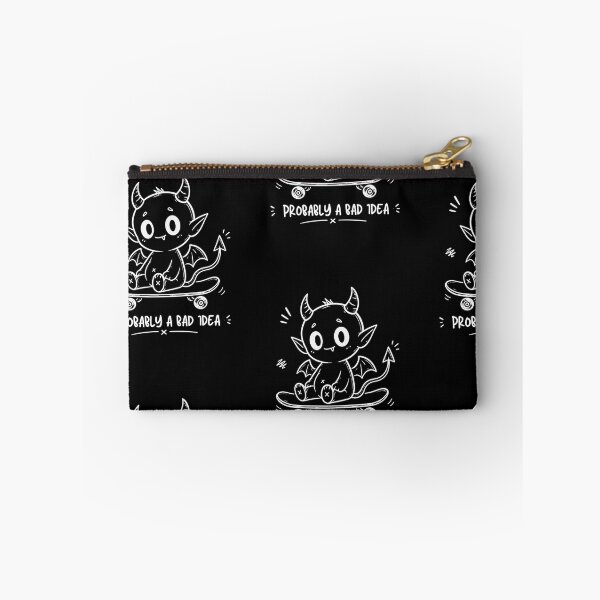 Item preview, Probably a Bad Idea T-Shirt – Cute Demon Skateboard Doodle, Funny Alternative Streetwear, Skater Gift designed and sold by SakuraHQ.