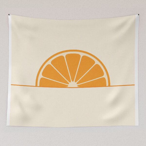 Item preview, Orange Slice Sun Gouache Boho designed and sold by GoldenHourWalls.