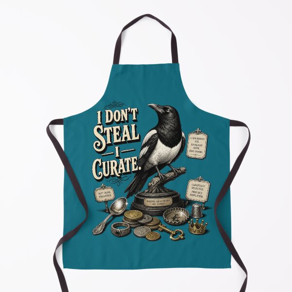 Item preview, I Dont Steal I Curate Vintage Magpie Crow Shiny Treasure Art designed and sold by SVox.