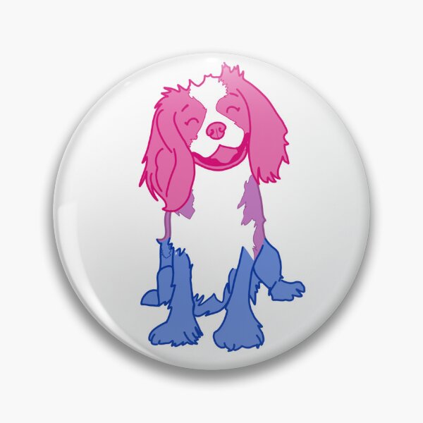 Item preview, Bisexual flag King Charles Cavalier Dog designed and sold by nova.draws.