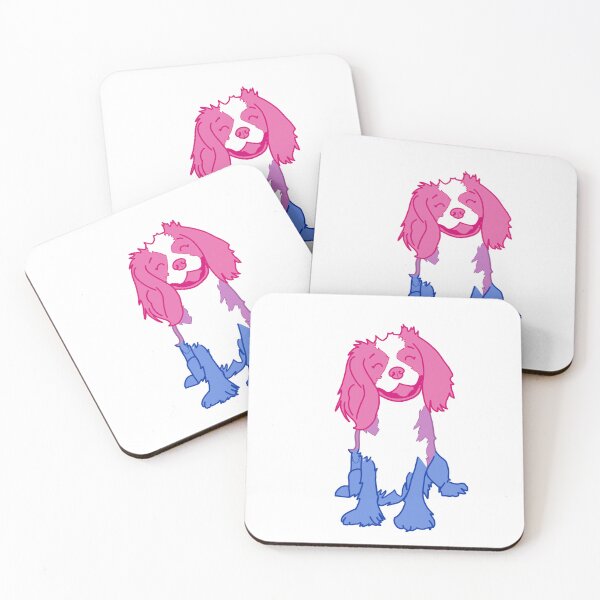 Item preview, Bisexual flag King Charles Cavalier Dog designed and sold by nova.draws.