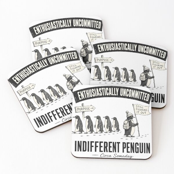 Item preview, Independent Penguin Funny Quote designed and sold by LinaDesign Store.