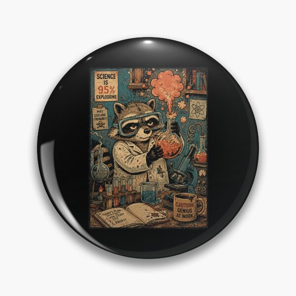 Item preview, Mad Scientist Raccoon Lab Explosion designed and sold by nellaviva.