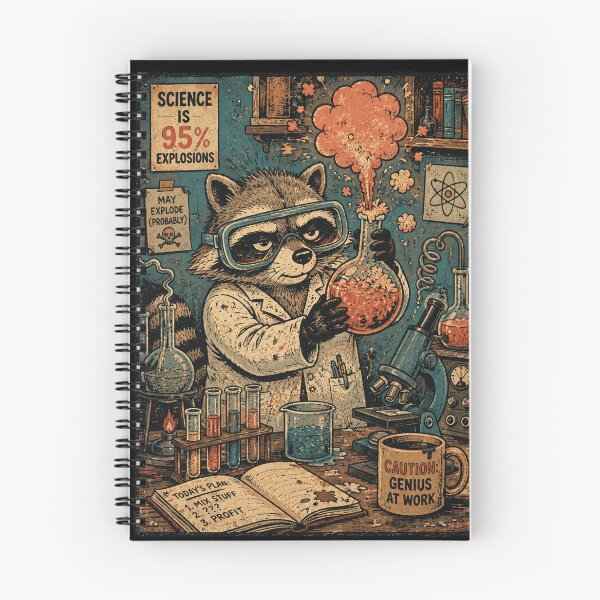 Item preview, Mad Scientist Raccoon Lab Explosion designed and sold by nellaviva.