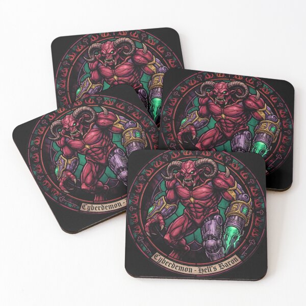 Item preview, The Cyberdemon Doom Stained Glass Video Game Streetwear Tee designed and sold by Senpaiwaves.