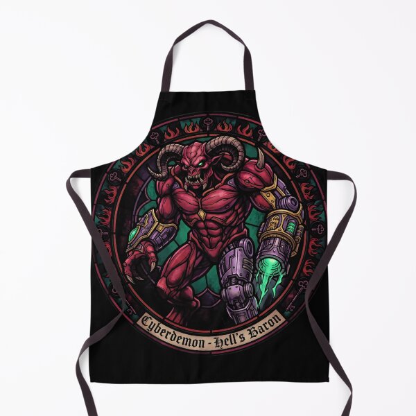 Item preview, The Cyberdemon Doom Stained Glass Video Game Streetwear Tee designed and sold by Senpaiwaves.