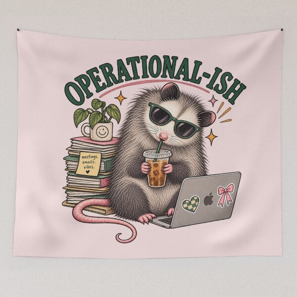 Item preview, Operational ish Coffee Possum – Funny Work Humor  designed and sold by taylorvinyls.