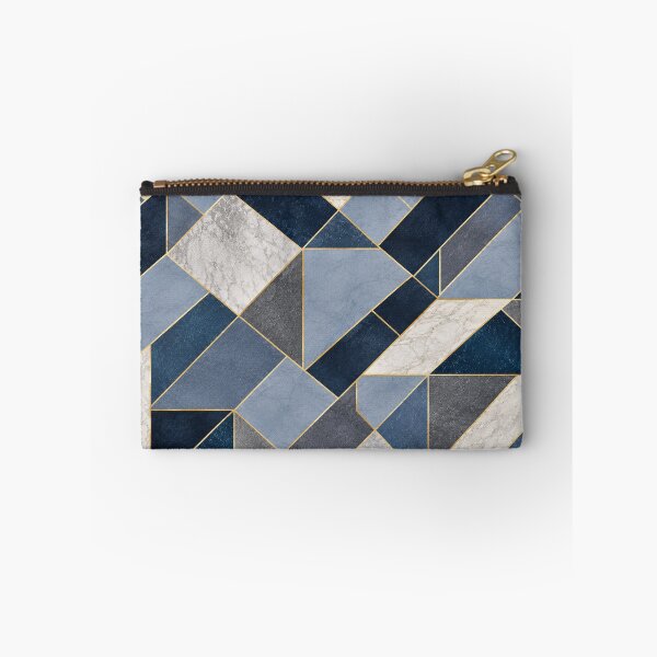 Item preview, Navy Blue & Marble Geometric Abstract Pattern with Gold Lines designed and sold by Punch-E415.