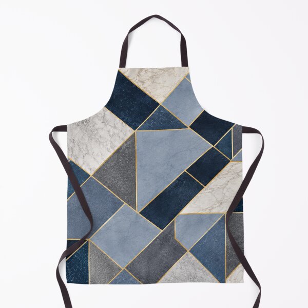 Item preview, Navy Blue & Marble Geometric Abstract Pattern with Gold Lines designed and sold by Punch-E415.