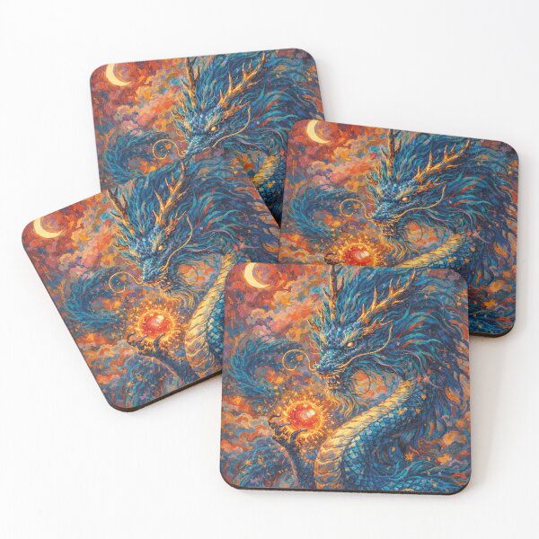 Item preview, Blue Dragon painting – Spirit of the Ancient World. designed and sold by GalleryKauffeld.
