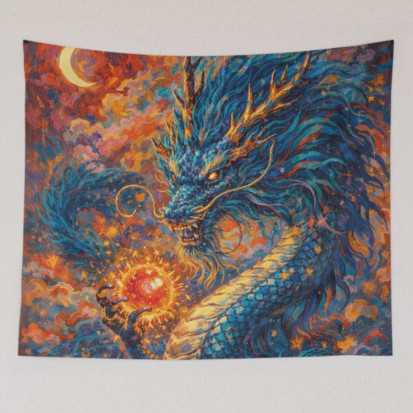 Item preview, Blue Dragon painting – Spirit of the Ancient World. designed and sold by GalleryKauffeld.