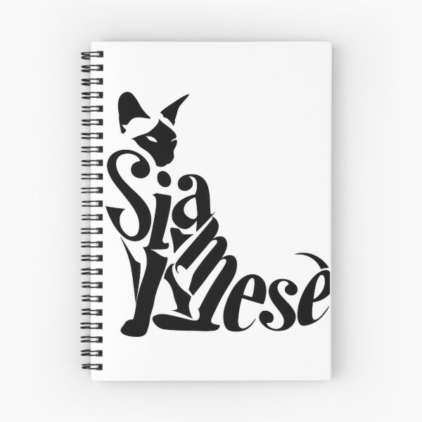 Item preview, Siamese Cat Word Art | Typography Cat Silhouette Design designed and sold by AyfuDesigns.