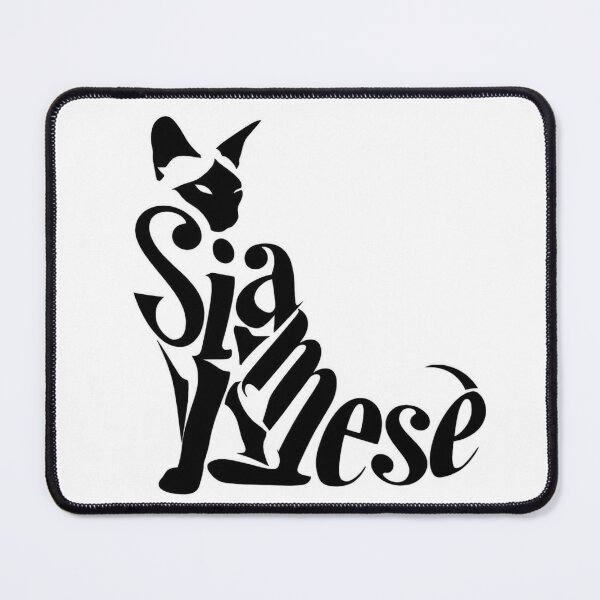 Item preview, Siamese Cat Word Art | Typography Cat Silhouette Design designed and sold by AyfuDesigns.