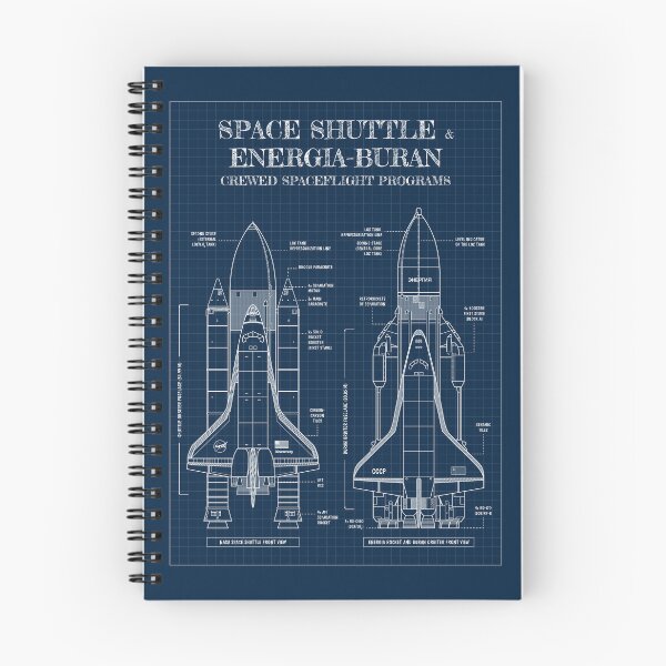 Item preview, NASA Space Shuttle vs Energia Buran (Navy Blueprint) designed and sold by BGALAXY.