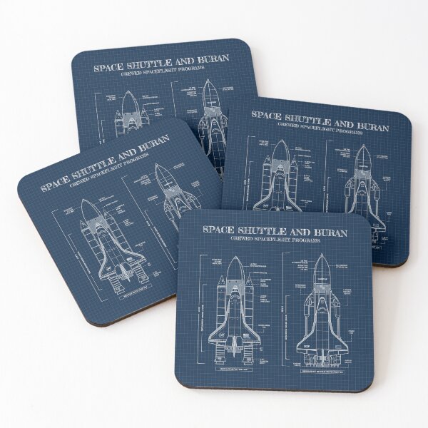 Item preview, NASA Space Shuttle vs Energia Buran (Navy Blueprint) designed and sold by BGALAXY.
