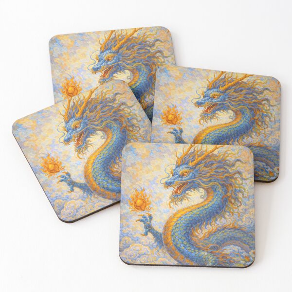 Item preview, Blue Dragon – Spirit of the Ancient World Painting. designed and sold by GalleryKauffeld.