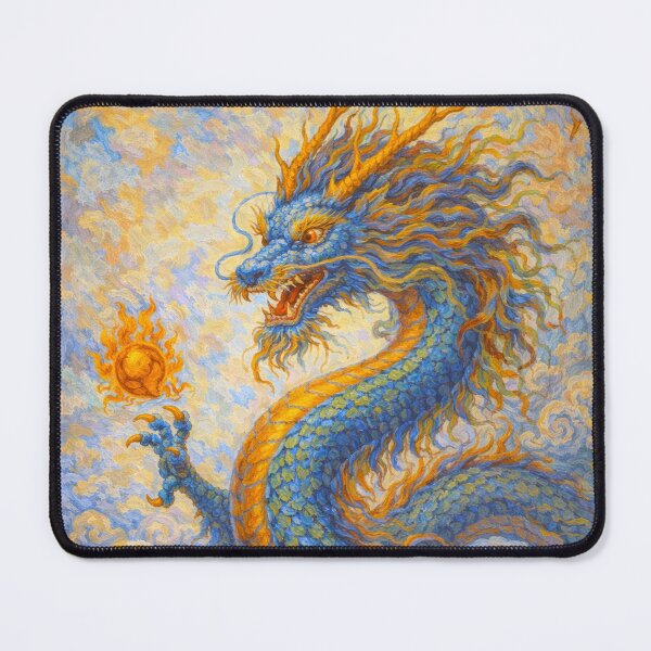 Item preview, Blue Dragon – Spirit of the Ancient World Painting. designed and sold by GalleryKauffeld.