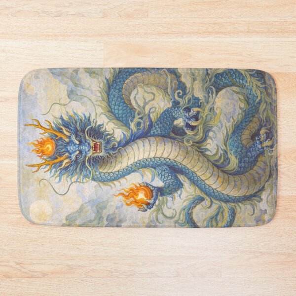 Item preview, Blue Dragon – Guardian of the Skies Painting designed and sold by GalleryKauffeld.
