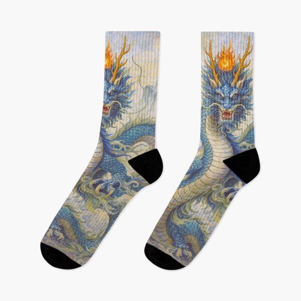 Item preview, Blue Dragon – Guardian of the Skies Painting designed and sold by GalleryKauffeld.