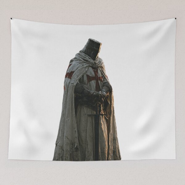 Item preview, Title: Silent Templar Knight – Medieval Crusader Warrior designed and sold by Tribal Spirits Art T-Shirt Store.