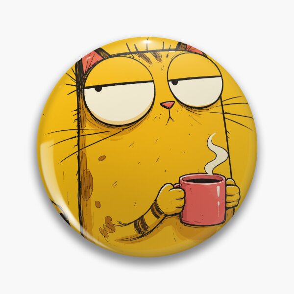 Item preview, Grumpy Morning Coffee Cat Funny Tired Tabby Retro Comic Graphic designed and sold by The Upside Down.