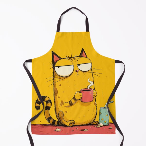 Item preview, Grumpy Morning Coffee Cat Funny Tired Tabby Retro Comic Graphic designed and sold by The Upside Down.