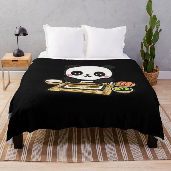 Item preview, Cute Panda Making Sushi Kawaii Embroidery Patch designed and sold by ColorSplash123.