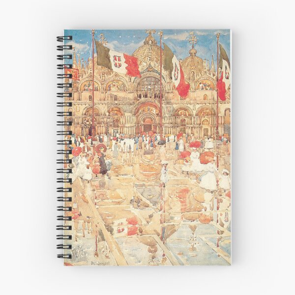 Item preview, Splash of Sunshine and Rain Print, Maurice Prendergast Impressionist Art, Venetian Piazza Scene, Italy Art Lovers designed and sold by RickE.