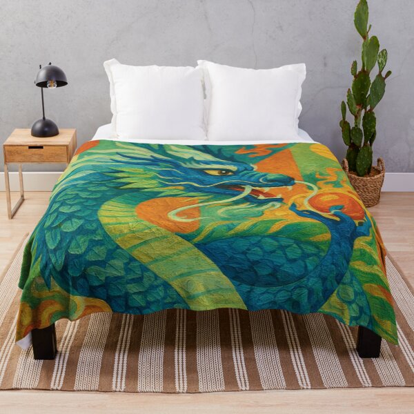 Item preview, Blue Dragon painting – Spirit of the Ancient World. designed and sold by GalleryKauffeld.
