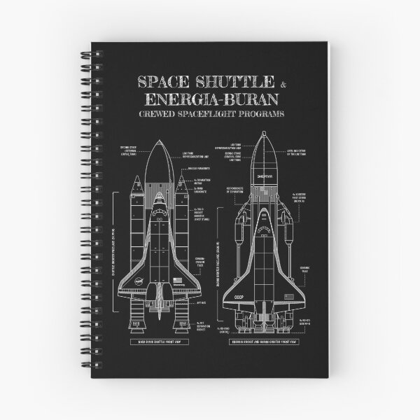 Item preview, NASA Space Shuttle vs Energia Buran (White Stencil - No Background) designed and sold by BGALAXY.