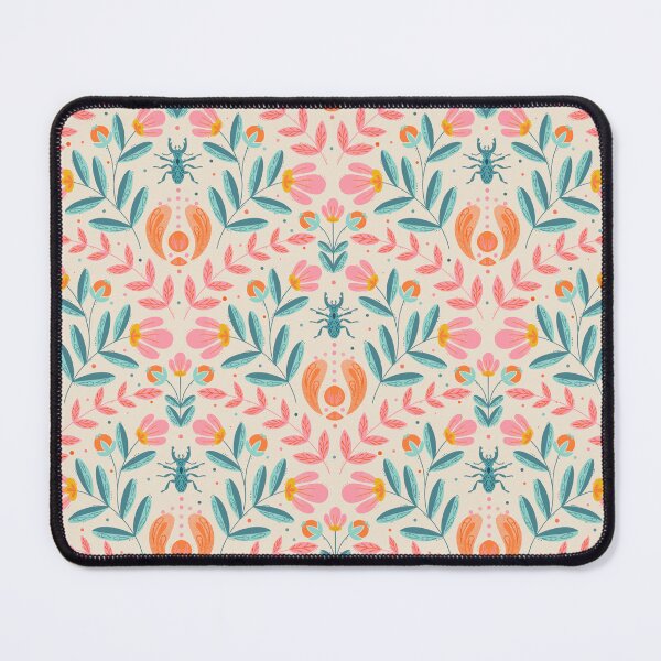 Item preview, Folk Floral & Beetle Pattern designed and sold by BettyfulArt.
