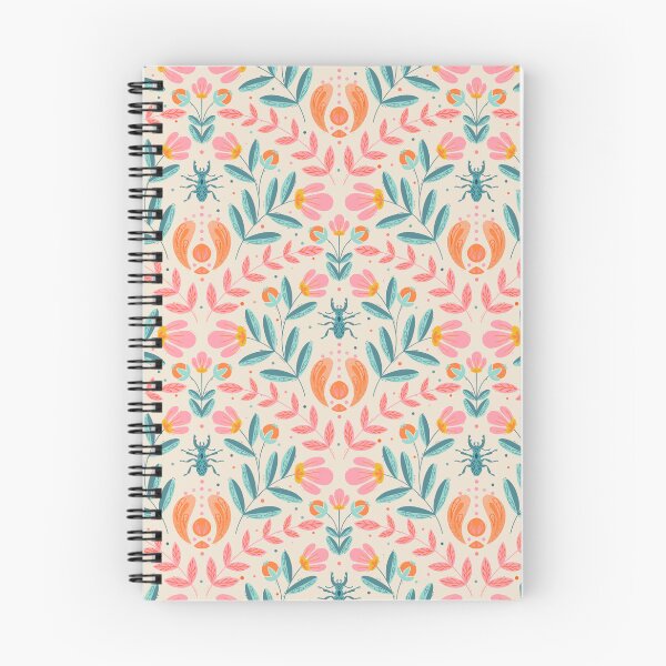 Item preview, Folk Floral & Beetle Pattern designed and sold by BettyfulArt.