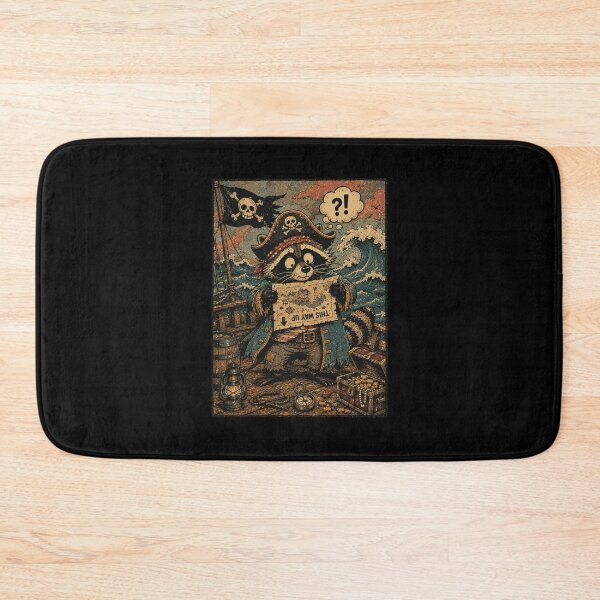 Item preview, Confused Pirate Raccoon Treasure Map designed and sold by nellaviva.