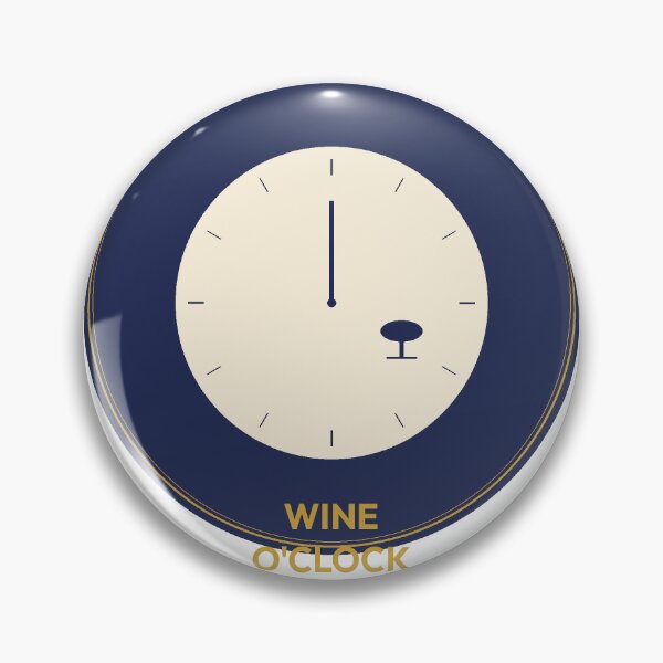 Item preview, Wine O'Clock Clock Design designed and sold by RedRubyBubble.