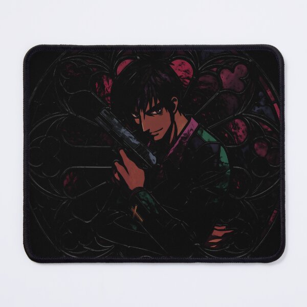 Item preview, Nicholas D Wolfwood Trigun Stained Glass Gaming Graphic Tee designed and sold by Senpaiwaves.