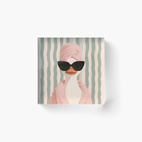 Item preview, Self Care Goose – Spa Day with Sunglasses designed and sold by KAM-KAM-STORE.