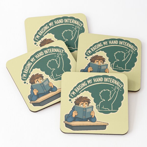 Item preview, Raising My Hand Internally Funny Introvert Social Anxiety Art designed and sold by SVox.