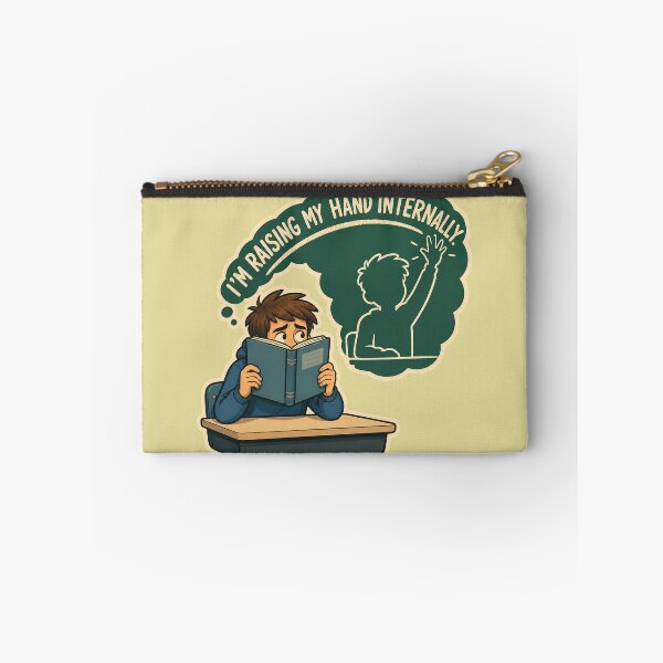 Item preview, Raising My Hand Internally Funny Introvert Social Anxiety Art designed and sold by SVox.