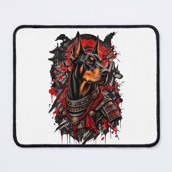 Item preview, Samurai Doberman Warrior Art designed and sold by AbderraimArt.