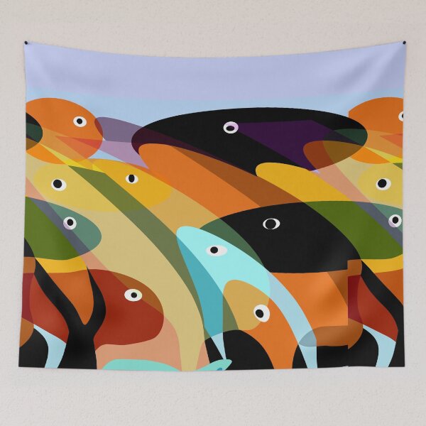Item preview, Abstract fishes designed and sold by Elaine M Hayward .