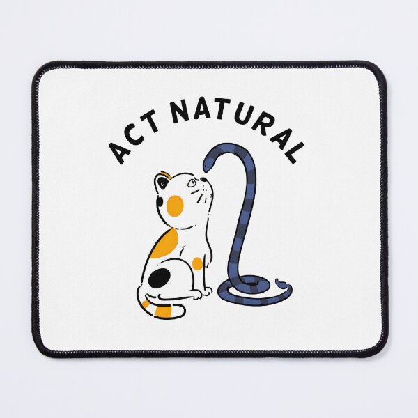 Item preview, Cat and Snake Act Natural Funny Animal Design designed and sold by OlyvieArt.