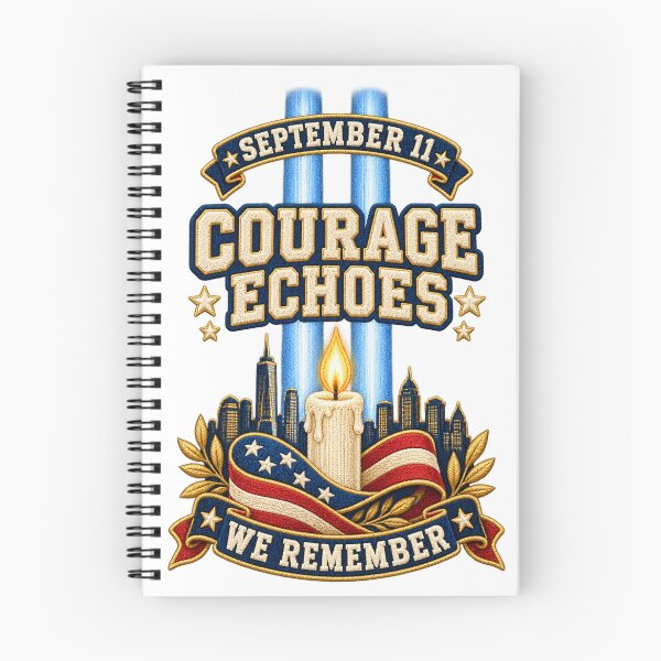 Item preview, September 11 Courage Echoes We Remember – Patriot Day Memorial Chenille Patch designed and sold by Jaani-T.