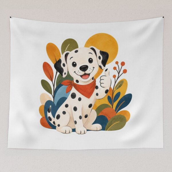 Item preview, Dalmatian Dog with Autumn Leaves designed and sold by Snurly.