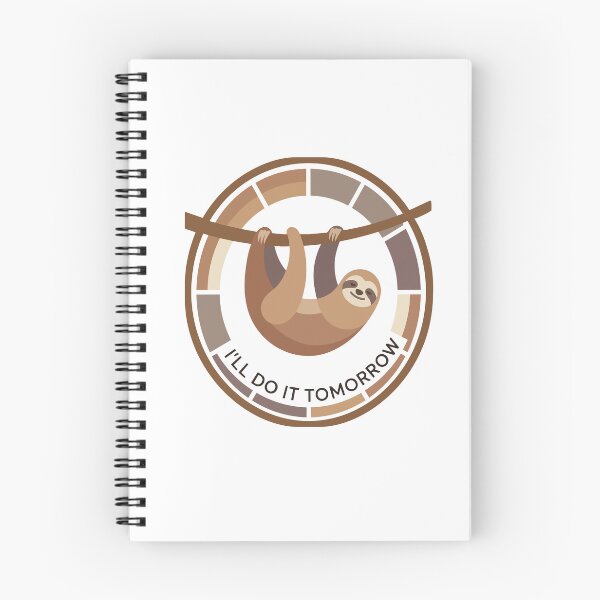 Item preview, Ill Do It Tomorrow Minimalist Sloth Clock designed and sold by Arc2020.
