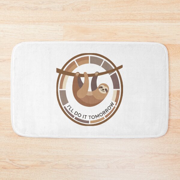 Item preview, Ill Do It Tomorrow Minimalist Sloth Clock designed and sold by Arc2020.