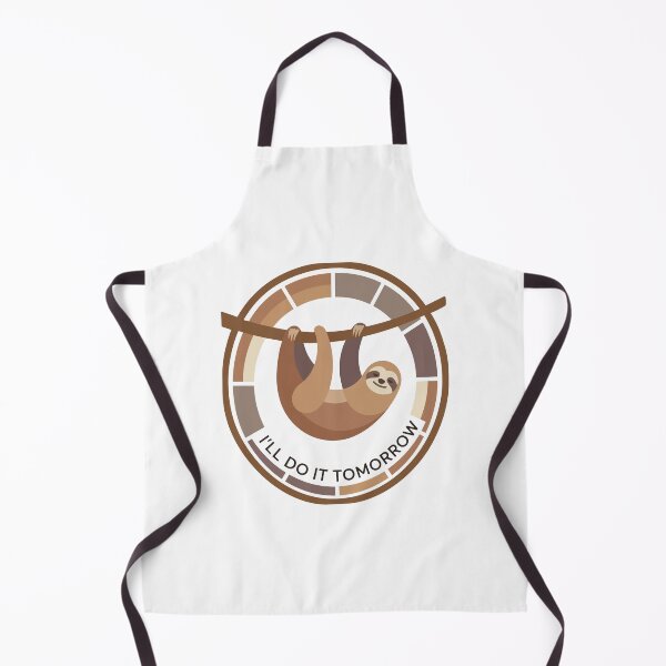Item preview, Ill Do It Tomorrow Minimalist Sloth Clock designed and sold by Arc2020.