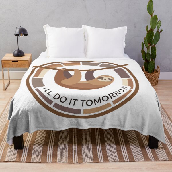 Item preview, Ill Do It Tomorrow Minimalist Sloth Clock designed and sold by Arc2020.