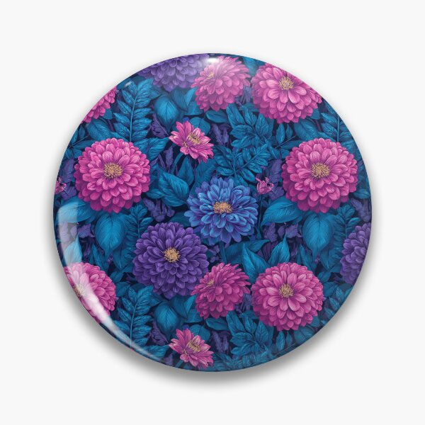 Item preview, Classic Zinnia Flower  - Botanical Garden Pattern - Secret Santa Gifts designed and sold by RoyalStarsPatts.