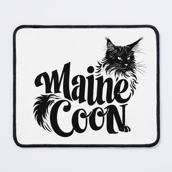 Item preview, Maine Coon Cat Word Art | Typography Cat Silhouette Design designed and sold by AyfuDesigns.